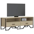 Miniatyrbild 2 av 11: vidaXL Tv-bänk sonoma ek 122x34x41 cm konstruerat trä