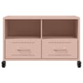 Miniatyrbilde 7 av 11: vidaXL TV-benk rosa 68x39x43,5 cm stål