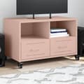 Miniatyrbilde 2 av 11: vidaXL TV-benk rosa 68x39x43,5 cm stål