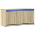 Miniatyrbillede 4 af 11: vidaXL tv-bord med LED-lys 100x34x50 cm konstrueret træ sonoma-eg