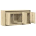 Miniatyrbillede 10 af 11: vidaXL tv-bord med LED-lys 100x34x50 cm konstrueret træ sonoma-eg