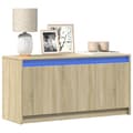 Miniatyrbillede 2 af 11: vidaXL tv-bord med LED-lys 100x34x50 cm konstrueret træ sonoma-eg