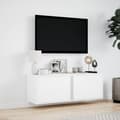 Miniatyrbillede 5 af 11: vidaXL væghængt tv-bord med LED-lys 100x31x35 cm hvid