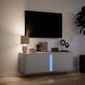 Miniatyrbillede 6 af 11: vidaXL væghængt tv-bord med LED-lys 100x31x35 cm hvid