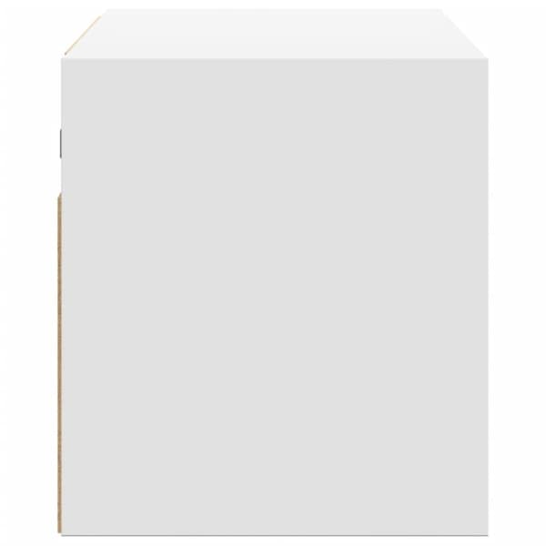 vidaXL væghængt tv-bord med LED-lys 100x31x35 cm hvid