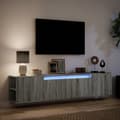 Pikkukuva 6 / 11: vidaXL TV-seinäkaappi LED-valoilla harmaa Sonoma 180x31x39,5 cm
