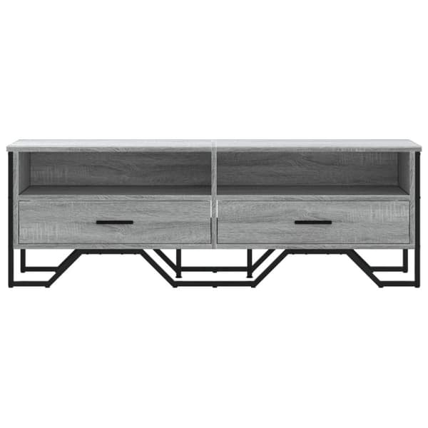 vidaXL tv-bord 122x34x41 cm konstrueret træ grå sonoma-eg