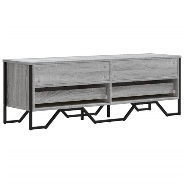 vidaXL tv-bord 122x34x41 cm konstrueret træ grå sonoma-eg