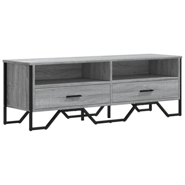 vidaXL tv-bord 122x34x41 cm konstrueret træ grå sonoma-eg