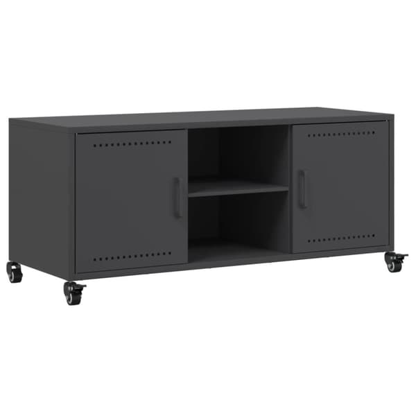 vidaXL tv-bord 100,5x39x43,5 cm stål sort