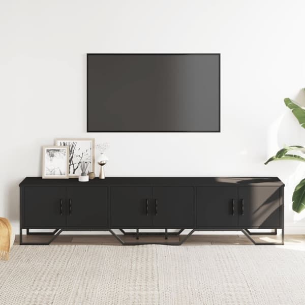 vidaXL TV-taso musta 180x34x41 cm tekninen puu