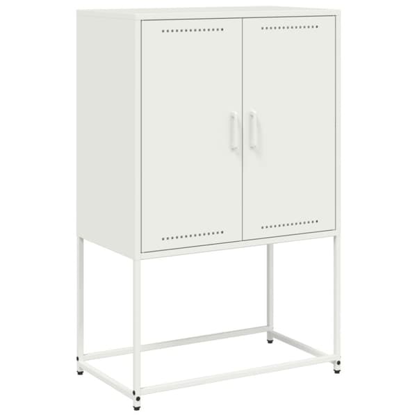 vidaXL TV-taso valkoinen 68x39x60,5 cm teräs
