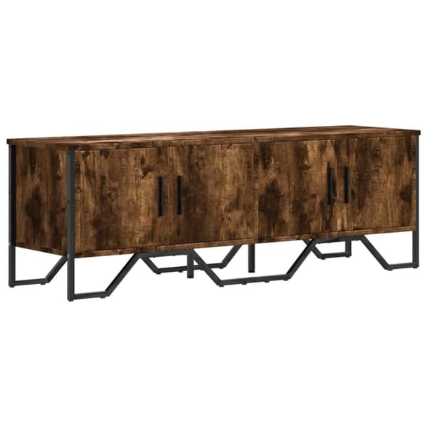 vidaXL TV-benk røkt eik 120x34x37 cm konstruert tre