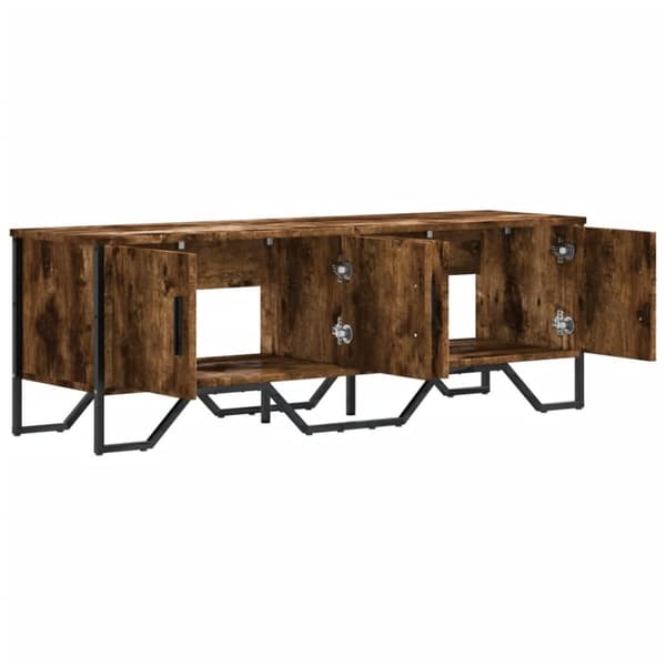 vidaXL TV-benk røkt eik 120x34x37 cm konstruert tre