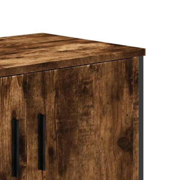 vidaXL TV-benk røkt eik 120x34x37 cm konstruert tre