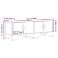 Miniatyrbilde 11 av 11: vidaXL TV-benk røkt eik 120x34x37 cm konstruert tre