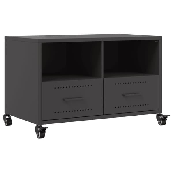 vidaXL Tv-bänk svart 68x39x43,5 cm stål