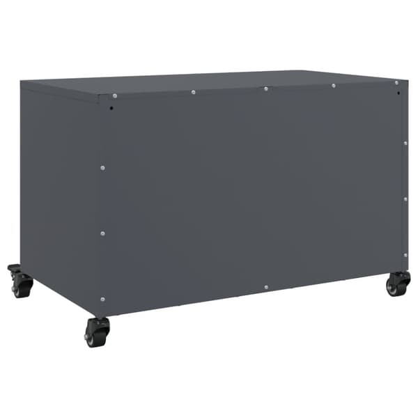 vidaXL TV-benk antrasitt 68x39x43,5 cm kaldvalset stål