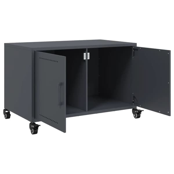 vidaXL TV-benk antrasitt 68x39x43,5 cm kaldvalset stål