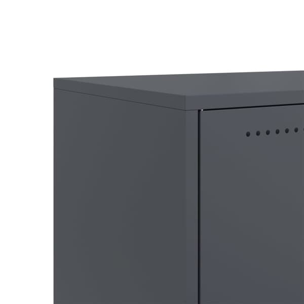 vidaXL TV-benk antrasitt 68x39x43,5 cm kaldvalset stål