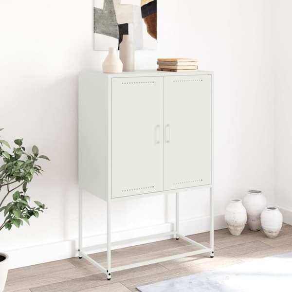 vidaXL TV-skåp vit 68x39x60,5 cm stål