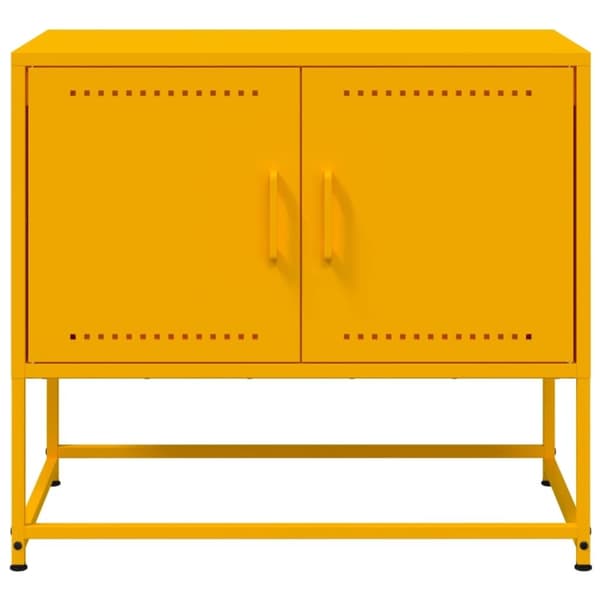 vidaXL tv-bord 68,5x39x60,5 cm stål sennepsgul