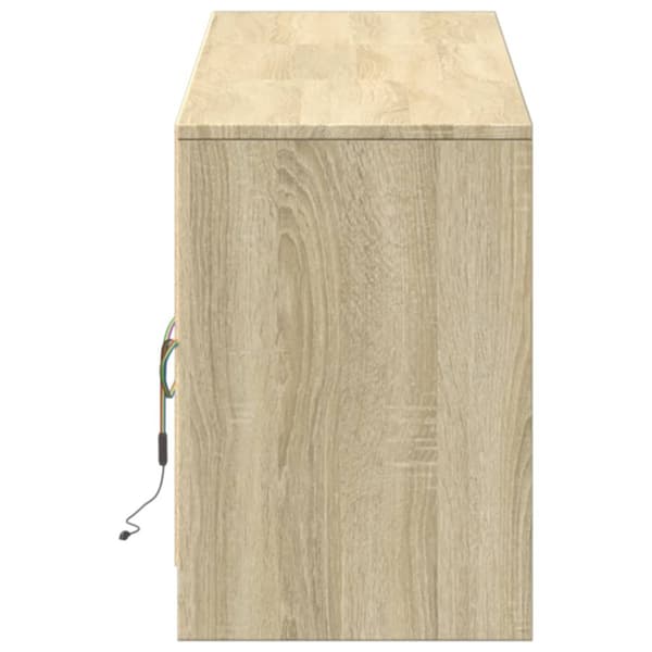 vidaXL TV-benk med LED sonoma eik 180x34x50 cm konstruert tre