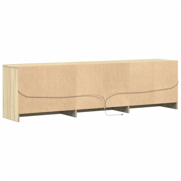 vidaXL TV-benk med LED sonoma eik 180x34x50 cm konstruert tre