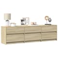 Miniatyrbilde 2 av 11: vidaXL TV-benk med LED sonoma eik 180x34x50 cm konstruert tre