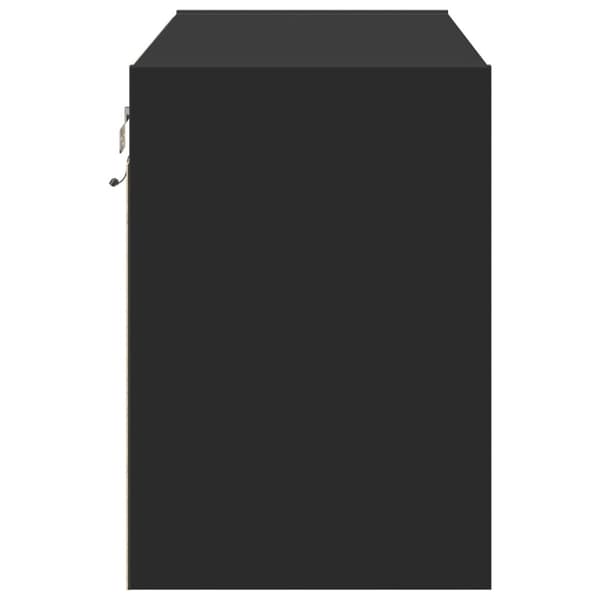 vidaXL Vegghengt TV-benk med LED svart 80x31x45 cm