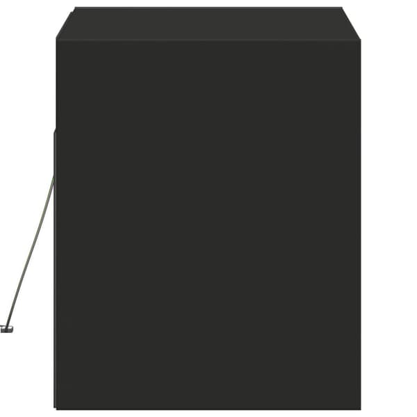 vidaXL Vegghengt TV-benk med LED svart 80x31x35 cm