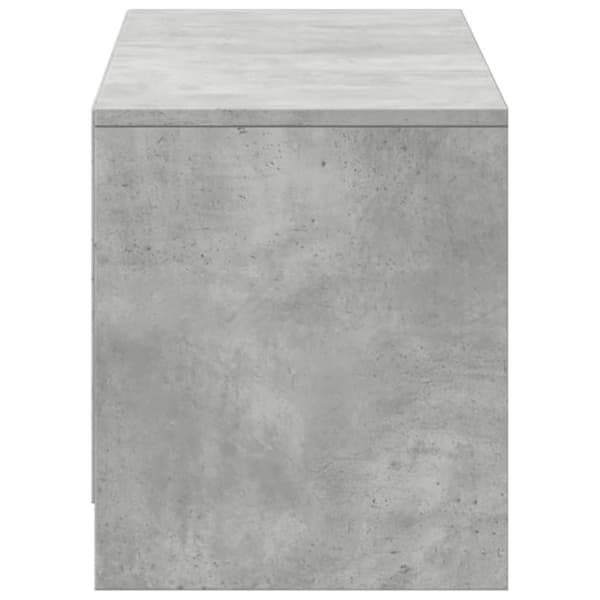 vidaXL Tv-bänk med LEDs betonggrå 140x34x40 cm konstruerat trä