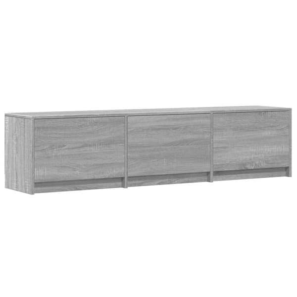 vidaXL TV-benk med LED grå sonoma 165x34x40 cm konstruert tre