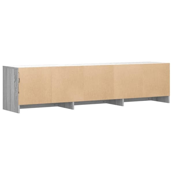 vidaXL TV-benk med LED grå sonoma 165x34x40 cm konstruert tre
