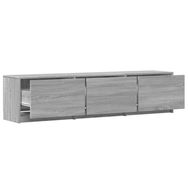 vidaXL TV-benk med LED grå sonoma 165x34x40 cm konstruert tre