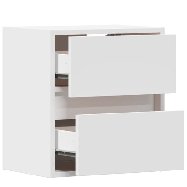 vidaXL TV-seinäkaappi LED-valoilla valkoinen 41x31x45 cm