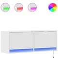 Miniatyrbillede 3 af 11: vidaXL væghængt tv-bord med LED-lys 100x31x35 cm hvid