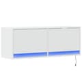 Miniatyrbillede 4 af 11: vidaXL væghængt tv-bord med LED-lys 100x31x35 cm hvid