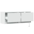 Miniatyrbillede 11 af 11: vidaXL væghængt tv-bord med LED-lys 100x31x35 cm hvid