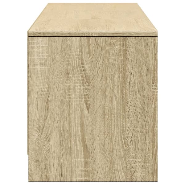 vidaXL tv-bord med LED-lys 165x34x40 cm konstrueret træ sonoma-eg