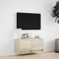 Miniatyrbilde 5 av 11: vidaXL Vegghengt TV-benk med LED sonoma eik 80x31x35 cm