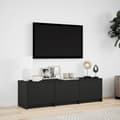 Miniatyrbilde 5 av 11: vidaXL TV-benk med LED svart 140x34x40 cm konstruert tre