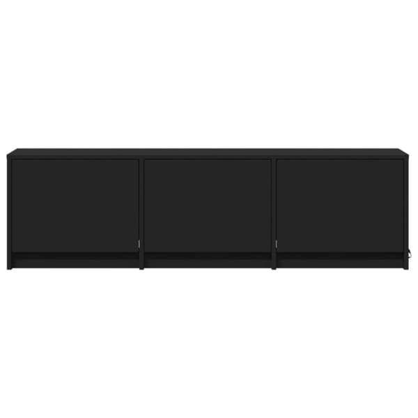 vidaXL TV-benk med LED svart 140x34x40 cm konstruert tre