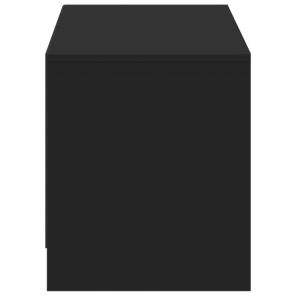 vidaXL TV-benk med LED svart 140x34x40 cm konstruert tre
