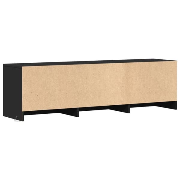 vidaXL TV-benk med LED svart 140x34x40 cm konstruert tre