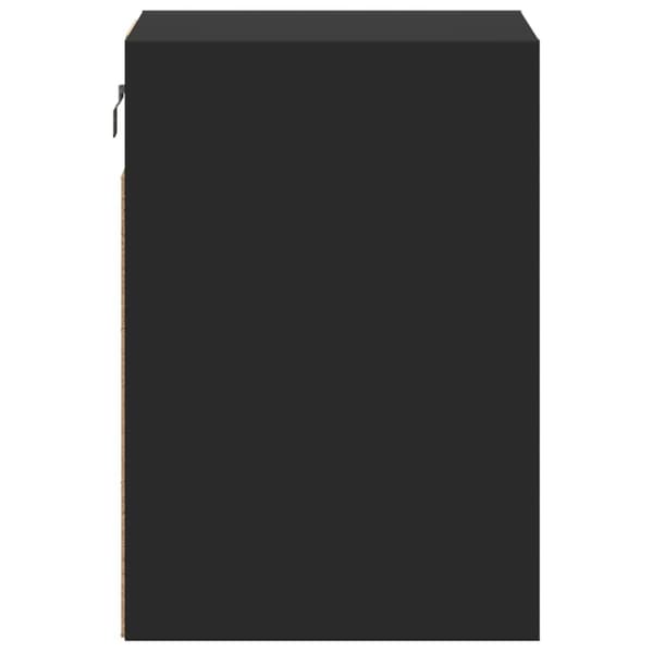 vidaXL Vegghengt TV-benk med LED svart 41x31x45 cm