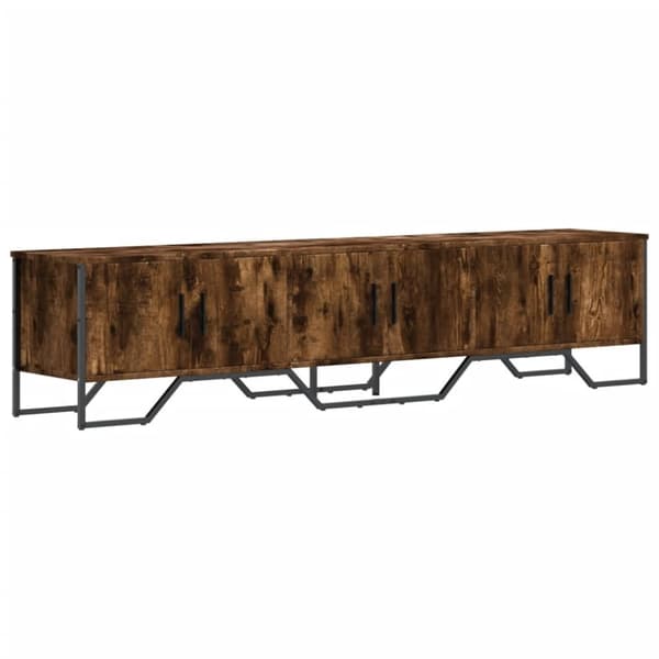 vidaXL TV-benk røkt eik 180x34x41 cm konstruert tre