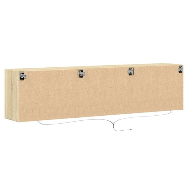 vidaXL Vegghengt TV-benk med LED sonoma eik 180x31x45 cm