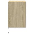 Miniatyrbilde 8 av 11: vidaXL Vegghengt TV-benk med LED sonoma eik 41x31x45 cm