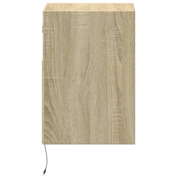 vidaXL Vegghengt TV-benk med LED sonoma eik 41x31x45 cm